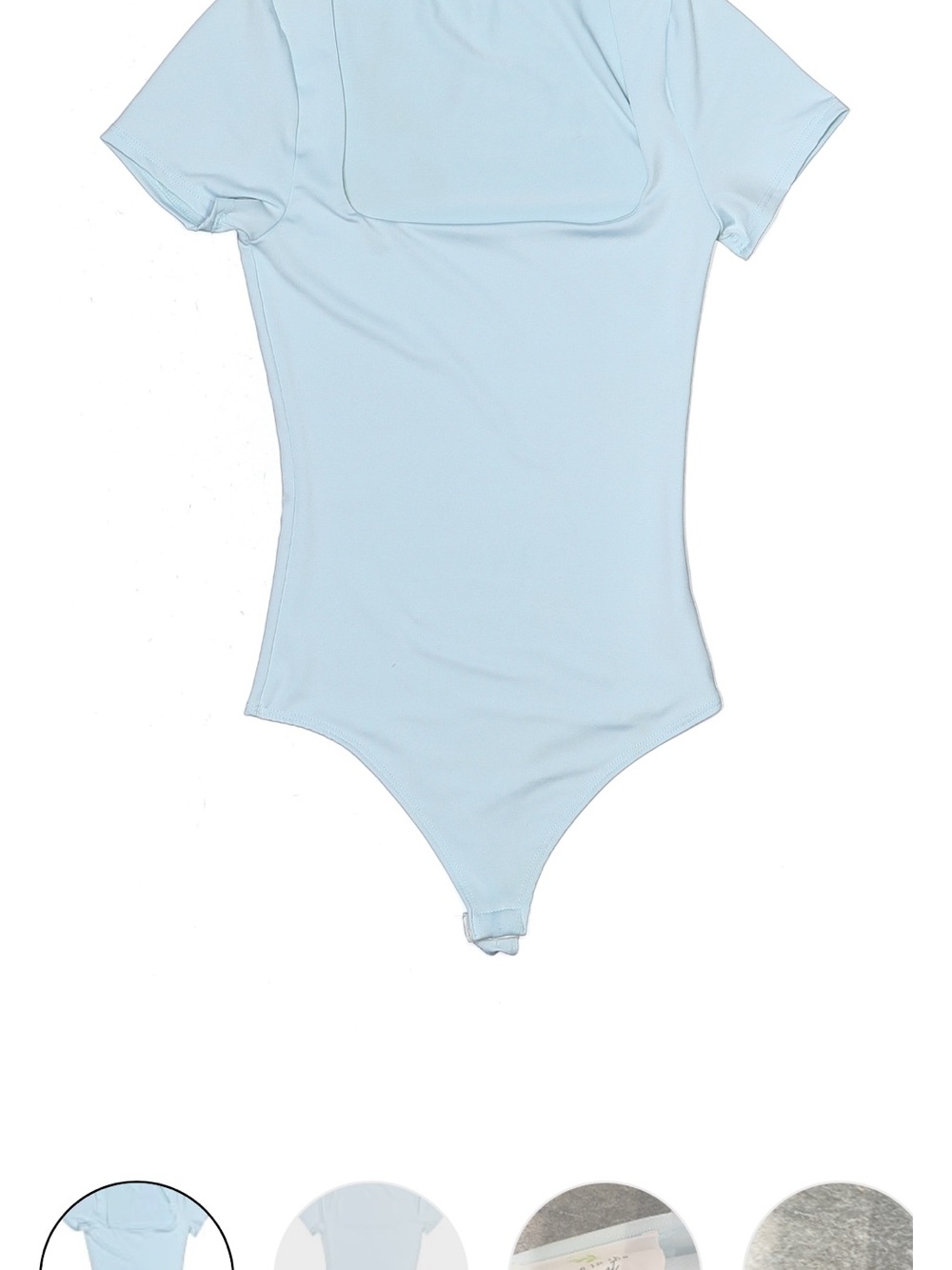 Live In The Moment Light Blue Short Sleeve Bodysuit